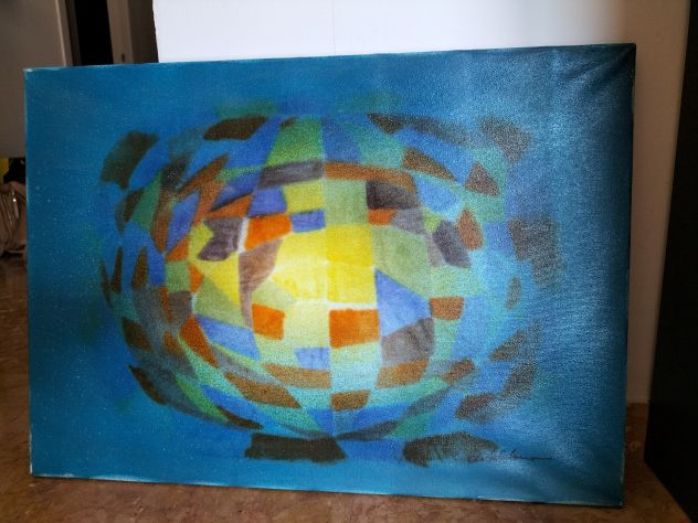 Quadro Sfera Astratta di Natale Autelitano anni 80 - Foto 9