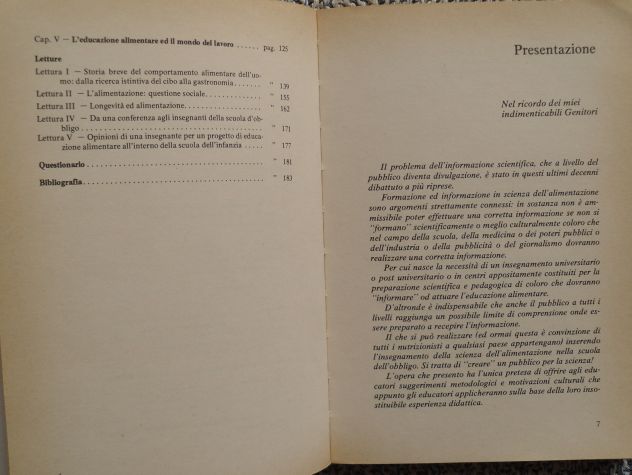 EDUCAZIONE ALIMENTARE DI M. FINZI ED. ZANICHELLI - ED. DEL 1988 - - Foto 3