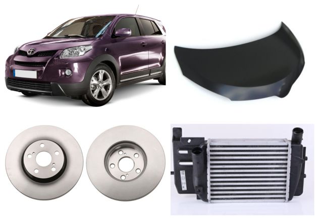 Toyota Urban Cruiser parafango frontale cofano radiatore alternatore