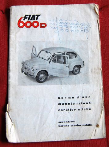 libretto uso e manutenzione fiat 600D - Foto 2