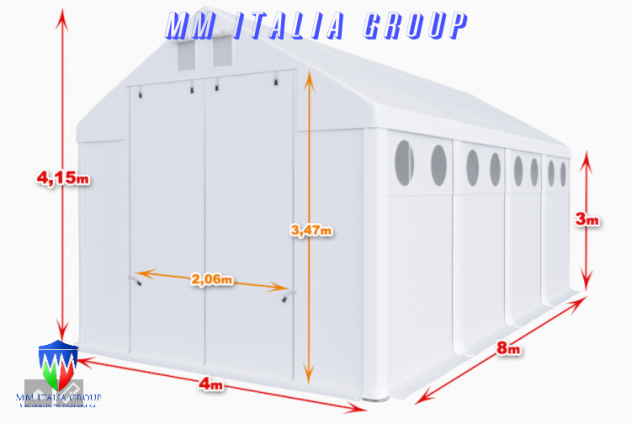 Tendoni in Pvc Per Magazzino Deposito, rimessaggio Camper Roulotte - Foto 3