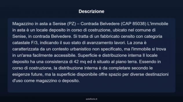 Immobile in asta di 42 m² in vendita a Senise - Foto 3