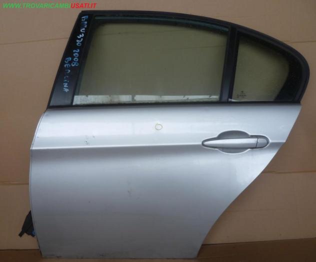 PORTA POST.S. ARGENTO C/ALZ. E SERR. (1 Sgn)  Carrozzeria  Lamierati esterni  Porte  Porta post. sx. BMW - Serie 3 E90 4 porte - 01-02-2005 - 01-09-20