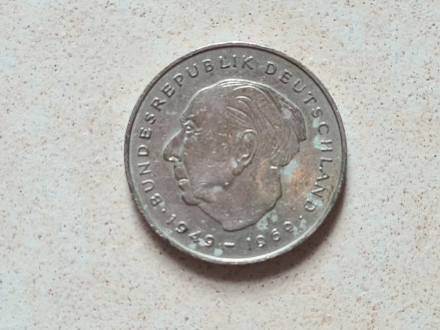Moneta “2 Deutsche Mark”, 1973, Bundesrepublik - Foto 2