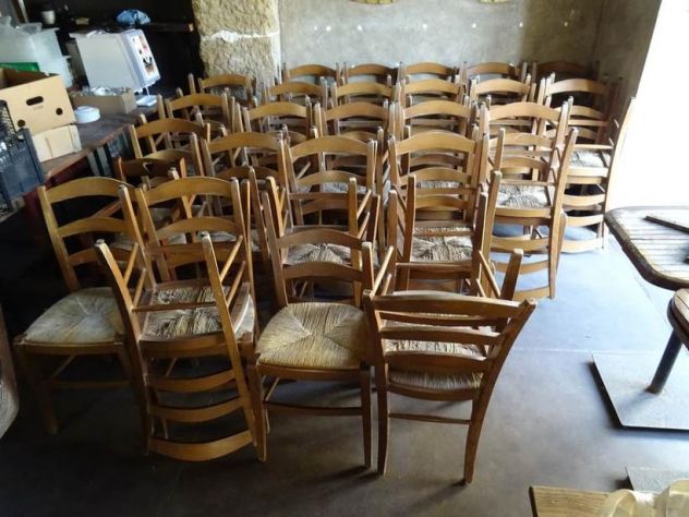 49 Sedie Paesana legno e paglia lotto completo - Foto 2