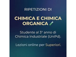 RIPETIZIONI DI CHIMICA ED CHIMICA ORGANICA