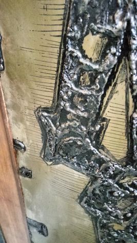 Grande quadro guerriero metallo lavorato firma SAURO 1965 - Foto 10
