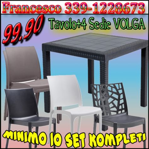 Nuovi Set completi di Tavoli e Sedie per Esterno 99 euro - Foto 4