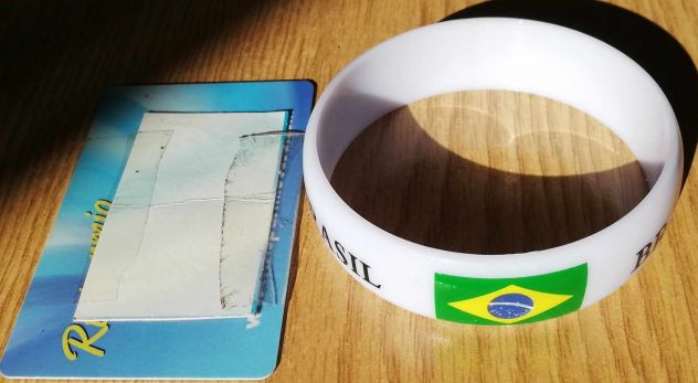Braccialetto Brasil con bandiera brasiliana (nuovo) - Foto 2