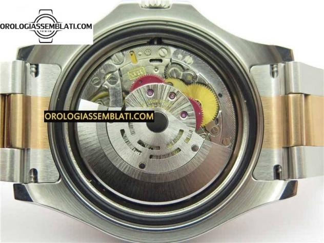 Replica Assemblata YACHT-MASTER 116621 QUADRANTE MARRONE BEST EDITION 1:1 SU BRACCIALE SS/RG SH3135 V2 - Foto 13