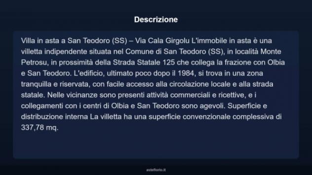 Immobile in asta di 337 m², box auto in vendita a San Teodoro - Foto 4