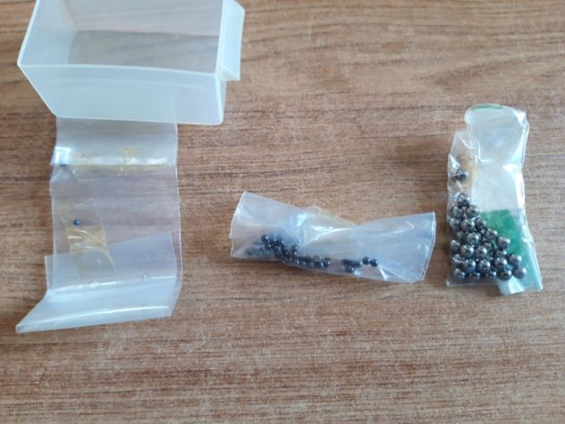 3 sacchetti palle di cannone in acciaio vari calibri