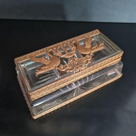 Antico cofanetto da scrivania stile Impero porta timbri