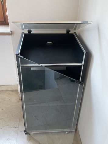 Mobiletto stereo hifi originale vintage con rotelle - Foto 7