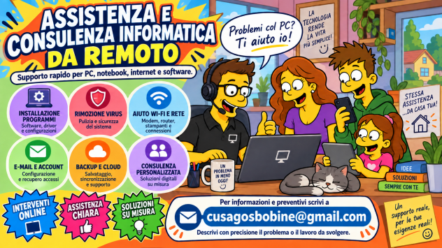 Servizio di assistenza informatica e risoluzione problemi....
