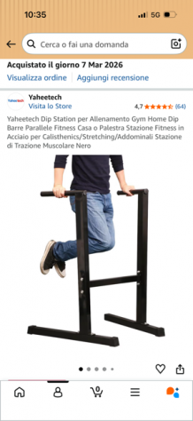 Barre parallele per flessioni(dips).