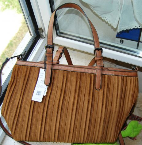 borsa donna  marrone in similpelle - Foto 3
