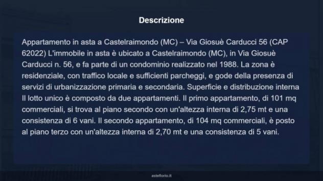 Immobile in asta di 205 m² con più di 5 locali e box auto in vendita a Castelraimondo - Foto 8