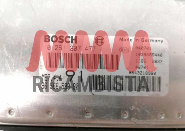 0261207477 9656659380 Peugeot 206 1.6 centralina motore Bosch - Foto 2