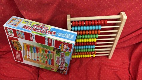 Pallottoliere in legno con perline colorate-Gioco educativo solido come nuovo - Foto 6