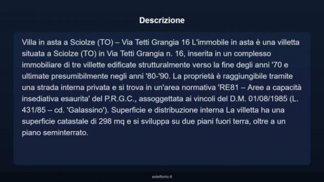 Immobile in asta di 259 m² con più di 5 locali e box auto in vendita a Sciolze - Foto 4