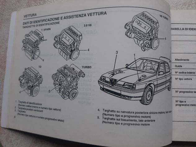 ALFA ROMEO 164 CARATTERISTICHE E PRESCRIZIONI ORIGINALE - Foto 6