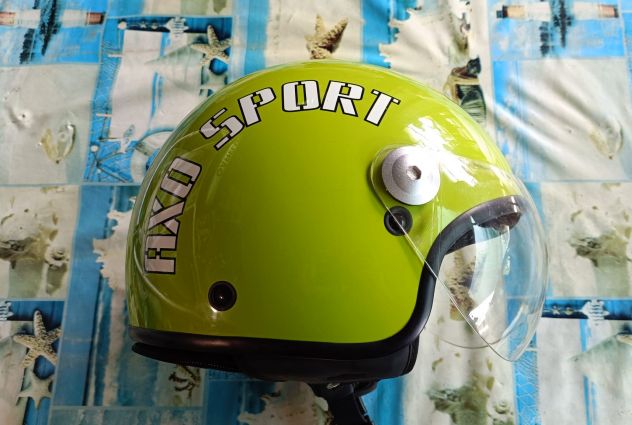 Casco aperto moto scooter verde mela Axo Sport 78 taglia M