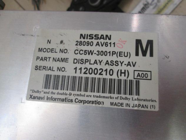 28090AV611 NAVIGATORE SATELLITARE NISSAN PRIMERA P12E SW 2.2 D 93KW 6M 5P (2002) RICAMBO USATO CC5W-3001P 28185AV700 28395AV610 - Foto 2