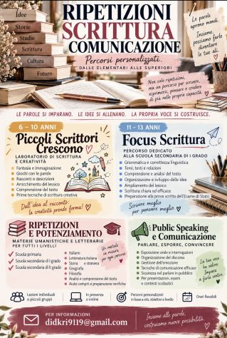 Doposcuola lezioni individuali potenziamento