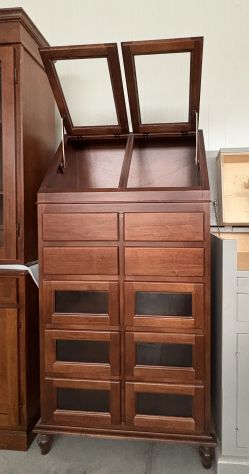 NUOVA DISPENSA 10 CASSETTI 2 RIBALTE DI VERO LEGNO MASSELLO - Foto 3