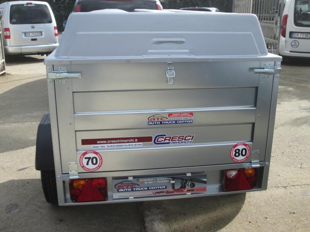 Rimorchio Cresci H4 750/600 Kg cm142x111x80H con freni - Foto 4