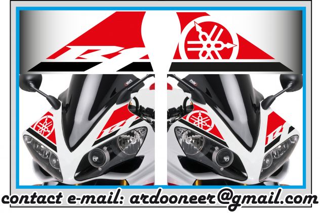 coppia adesivi cupolino YAMAHA - R1 del 2007-2008