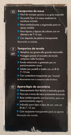 Tempera matite Temperino Manuale Elicoidale da Tavolo, della UNITED OFFICE (non - Foto 2