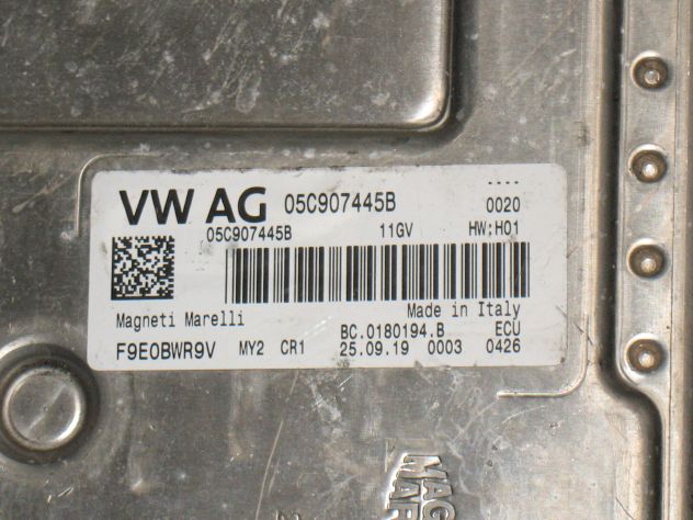 05C907445B ECU CENTRALINA VOLKSWAGEN POLO DSGB 0020 HW01 F9E0BWR9V BC0180194B - Foto 4