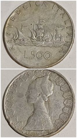 500 Lire d'argento "Caravelle" della Repubblica Italiana.