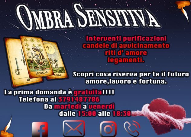 Cartomante Sensitiva - prima domanda gratuita su whatsapp