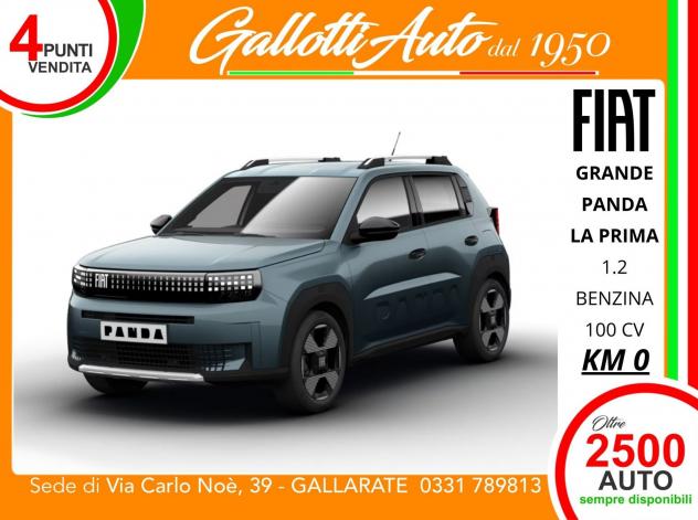 FIAT Grande Panda Benzina La Prima-SENZA VINCOLI DI FINANZIAMENTO