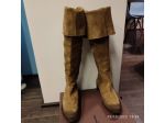 Stivali in nabuk beige