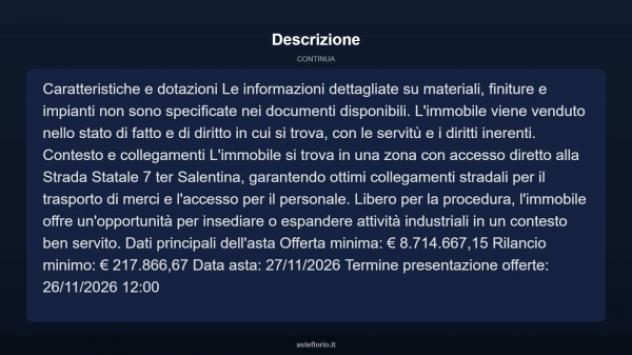 Immobile in asta di 2000 m² in vendita a Fragagnano - Foto 9