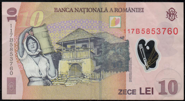 ROMANIA banconota 10 LEI del 2008 - Foto 2