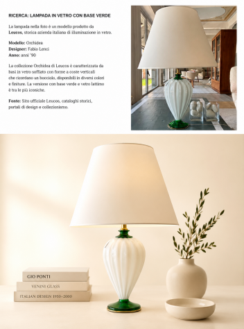 lampada da tavolo LEUCOS ORCHIDEA modernariato - Foto 4