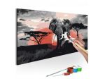 Quadro Fai Da Te 80x40 Cm. Elefante N. 2 ARREDALACASA Spedizione Gratis