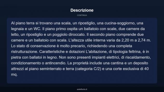 Immobile in asta di 115 m² con più di 5 locali in vendita a Sovramonte - Foto 18