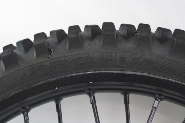 HONDA CRF 250 X 44650KSC000 CERCHIO A RAGGI ANTERIORE 21X1.60 2004 FRONT WHEEL PNEUMATICO OK - Foto 5