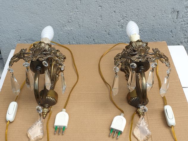 LAMPADARIO e 2 ABAT JOUR, VINTAGE. - Foto 8