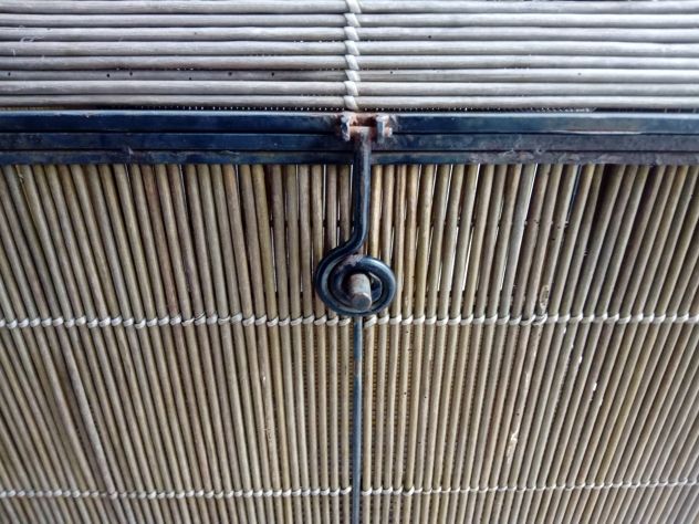 Baule Cesta stile Coloniale in metallo nero e canna di Bambù - Foto 6