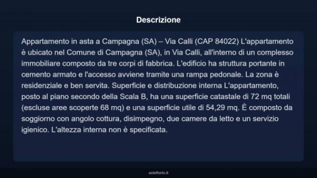 Immobile in asta di 72 m², box auto in vendita a Campagna - Foto 4