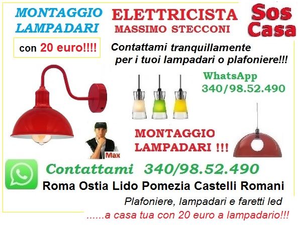Montaggio lampadari Roma