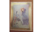 Quadro "Sedia con cappellino" . Dino Aliberti
