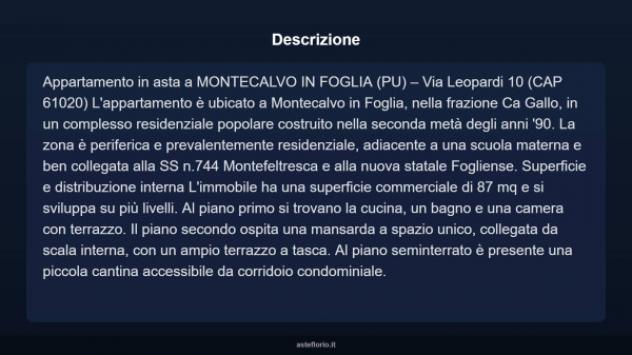 Immobile in asta di 87 m² in vendita a Montecalvo in Foglia - Foto 4